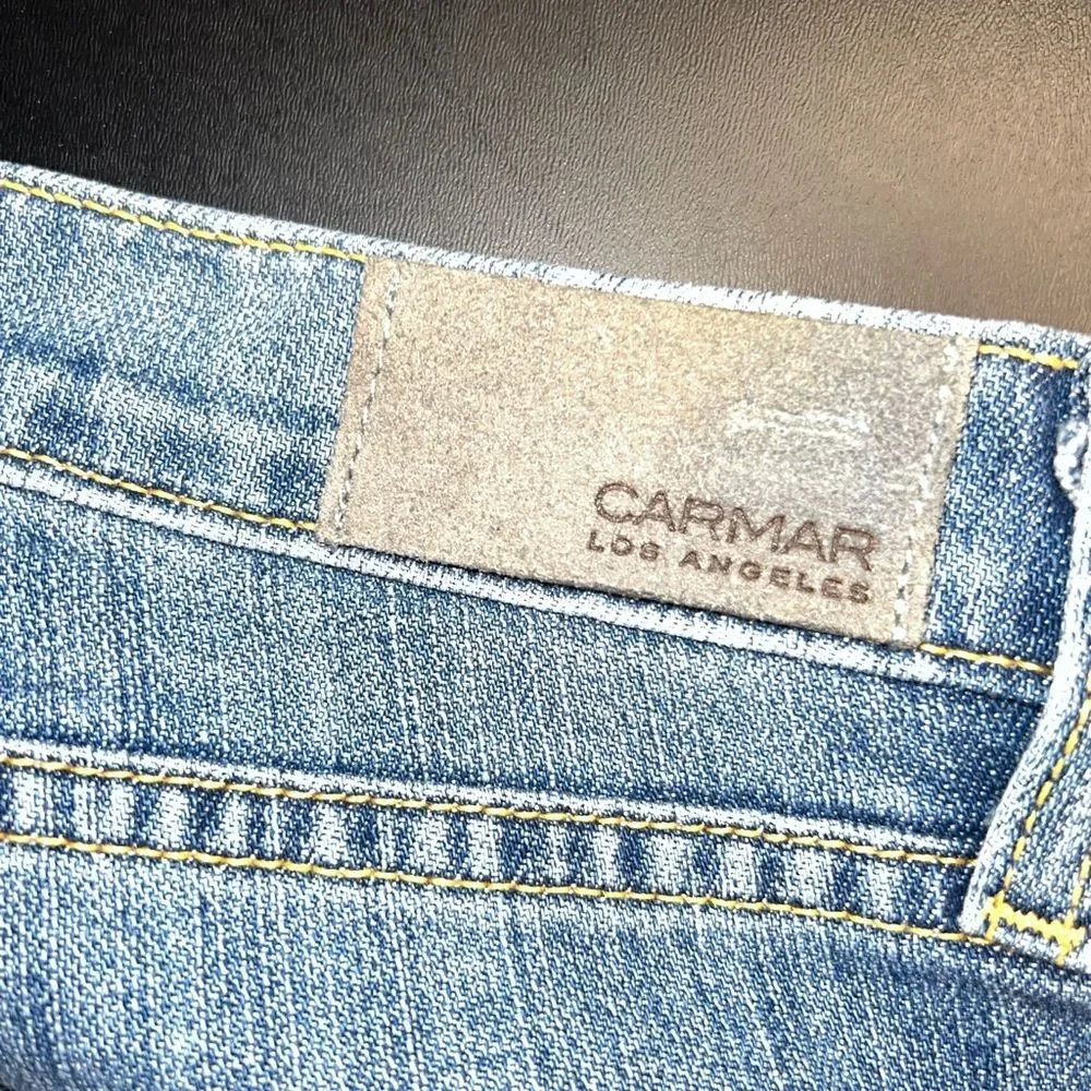 Carmar Blue Star Patched Denim Jeans Size 26 GUC - Picture 8 of 11